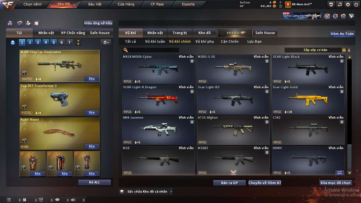 shop acc cf uy tin gia re